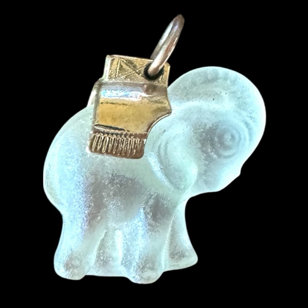 Vintage Small Crystal Elephant Pendant